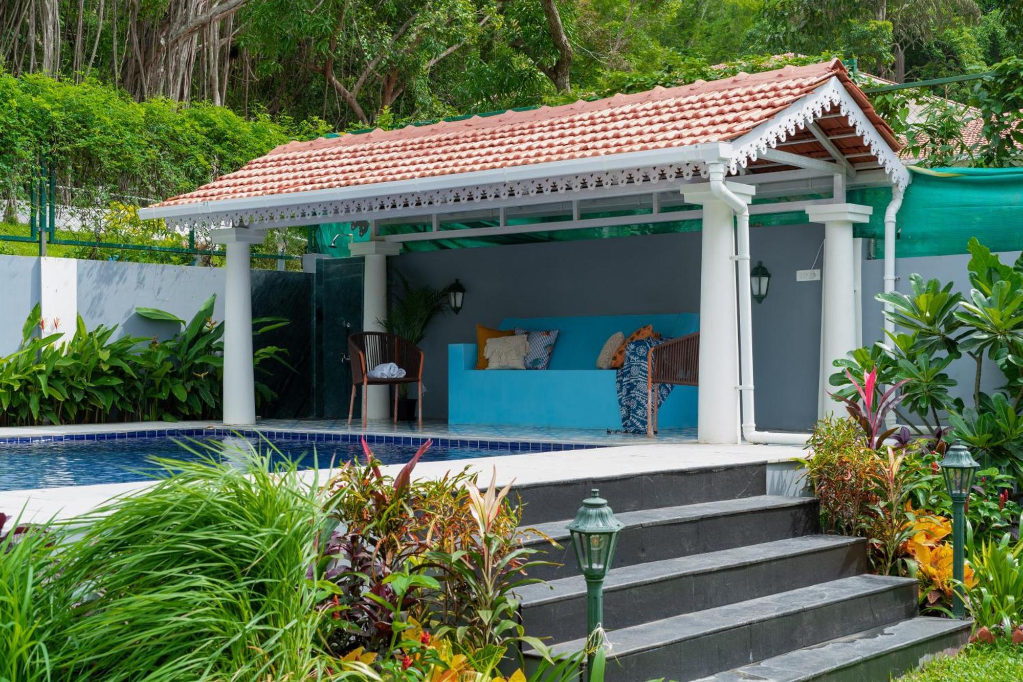 Elivaas 5 Bhk With Pvt Pool, Entertainment Room & Glass House - Bludoor Marmagao Buitenkant foto